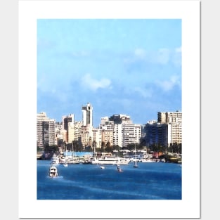 Caribbean - San Juan Skyline Posters and Art